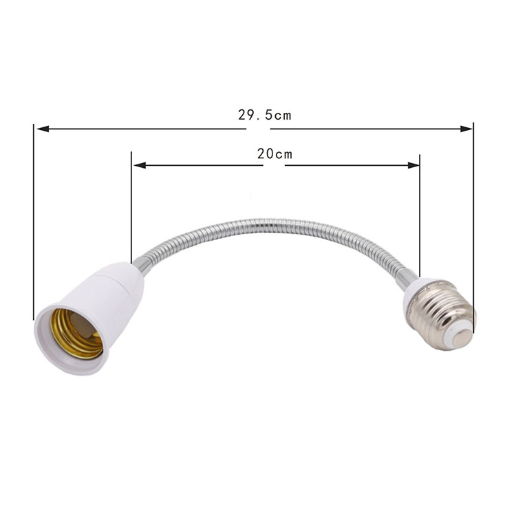 Wholesale E27-E27 Universal Lamp Holder Conversion Lamp Holder Plus Hard Hose E27 to E27