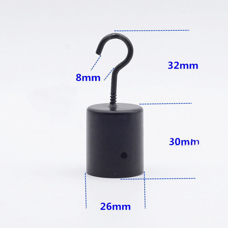 Retro Lamp Holder Lamp Cup Hemp Rope Casing Hook Decoration Fixed Lamp Cup Black Lighting Fixture Accessories