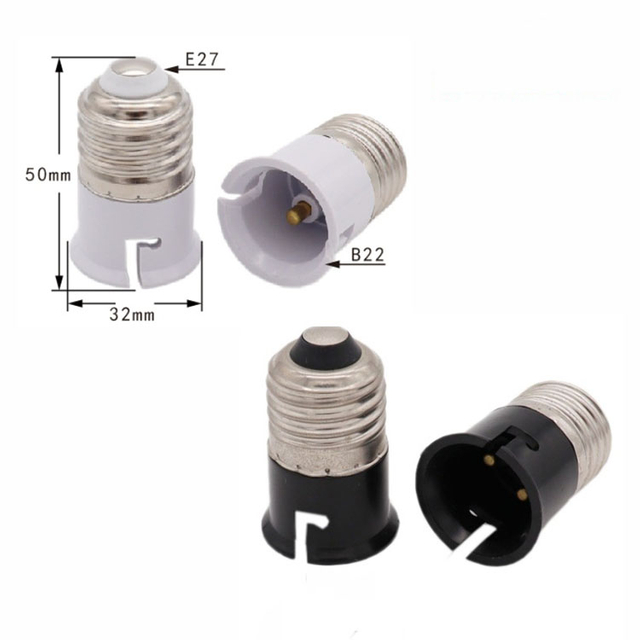 Directly Sale Conversion Lamp Holder Adaptor B22-E27 Lengthened Lamp Holder Lamp Socket