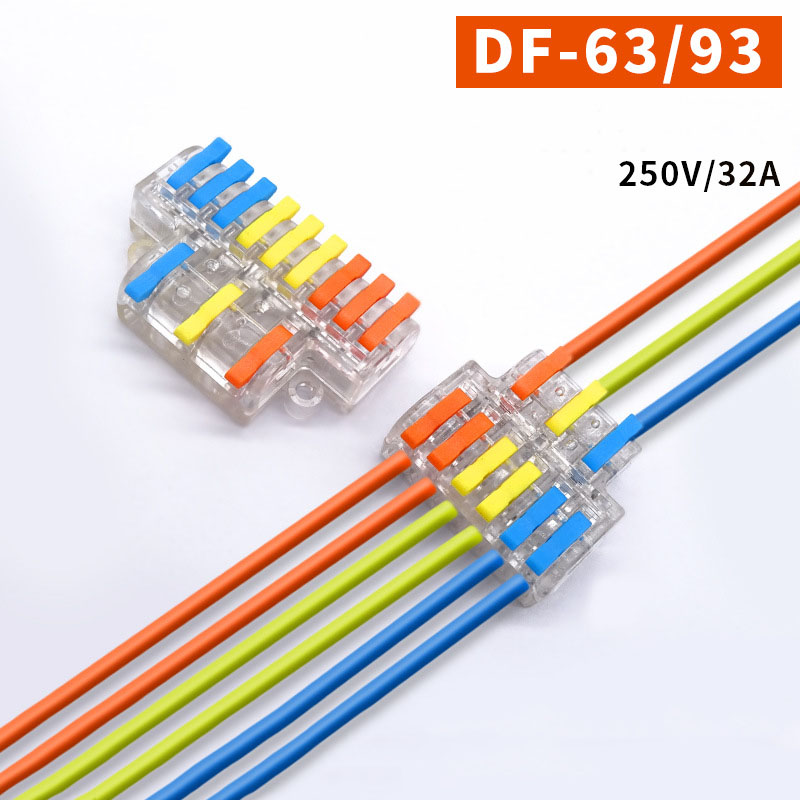  UL And TUV Certificate 1 in 2 Out 1in 3 Out DF-42 DF-62 DF-63 DF-93 Lever Nut Type Replace Wago Fast Wire Connector