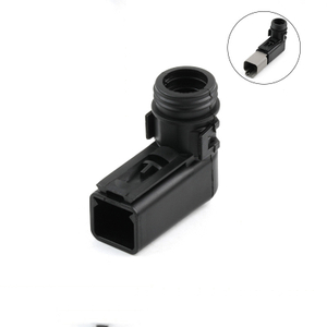 2P Male Connector with Strain Relief and Corrugated Tube Clamp, Accessory for Connector 1011-230-0205