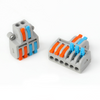 Mini Size 2 in 4 Out 3 in 6 Out Lever Nut Spring Wiring 32A High Current Junction Box Power Cable Spliter Fast Terminal Block Connector DF-42 DF-63