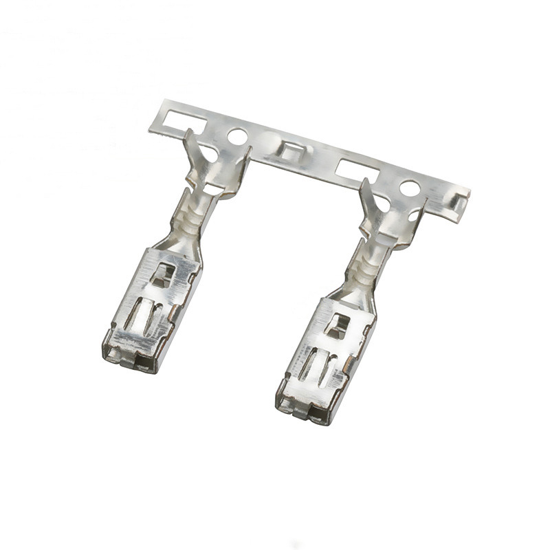 DJ625B-2.8*0.8A Automotive Terminal, Suitable for Crimping Wire Terminals and Connectors, Tinned Female Terminal