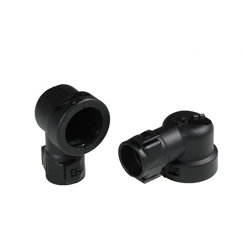 Curved Sheath - Compatible with 4-pin and 6-pin Circular Connectors - Pipe Sheath Fixing Snap-on Clip Tail Clamp 965783-1