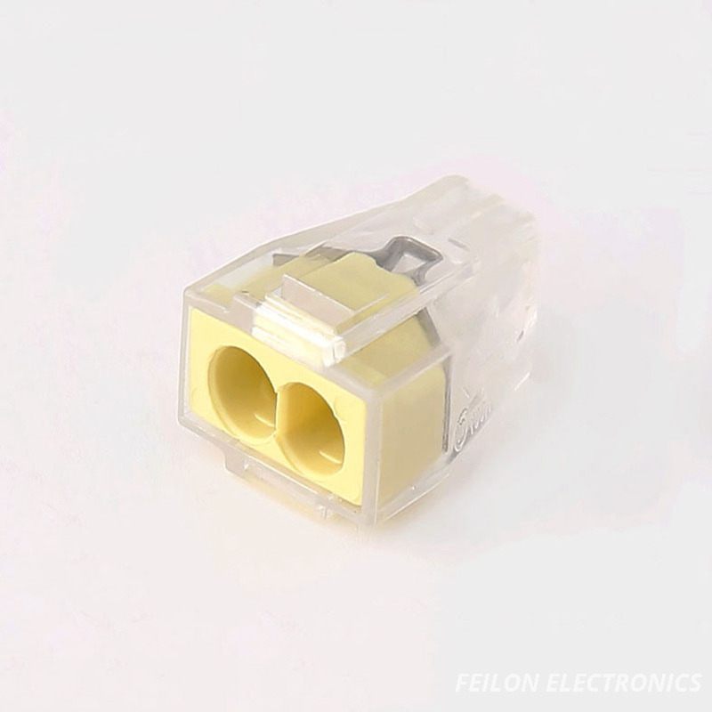 PCT-102 Quick Connect Wire Terminal, 2-Hole 2.5mm² Hard Wire Connector, Electrical Terminal Manufacturer Wholesale 2 Way Junction Box Lighting Connector