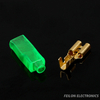 6.3 Extended Green Sheath Insulated Protective Sleeve Female Brass Plug Terminal DJ7013-6.3-21