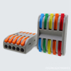 DIY PCT-2-5 Dual Head Quick Connect Terminal | Color-Coded Button Wire Connector, 5-In 5-Out Wiring Clip for Fast Docking And Junction Box Wire Connect