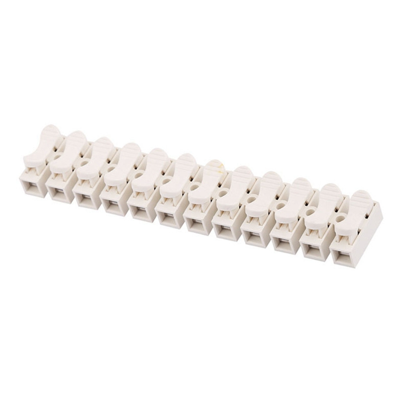 CH-12 Core Press Type Terminal Block, 12 Position Quick Connect Terminal Block, Lamp Parallel Connector, Wire Clamp