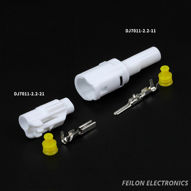 DJ7011-2.2-11/21 Automotive Waterproof Connector for 1P Wiring Harness - Male-Female Plug for Connection with End Caps