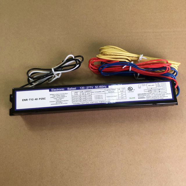 120-277v 50-60hz T12 Electronic Ballast 40 Watt Fluorescent Ballast for 2lamps