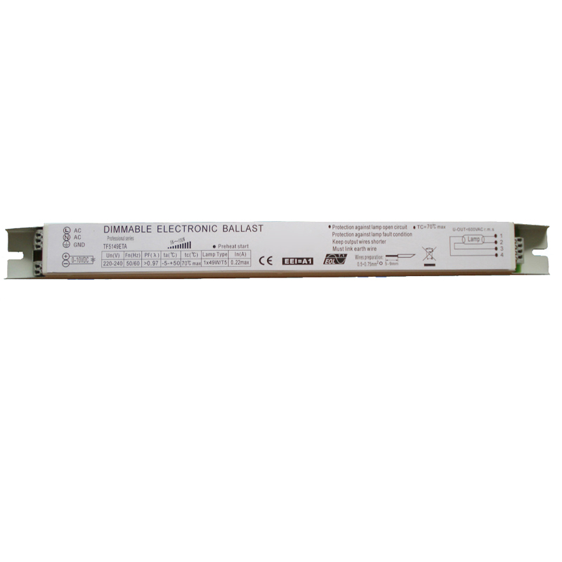 220V Dimmable 0-10v Electronic Ballast 49w CE Certificate 0/1V~10VDC Dimming Way