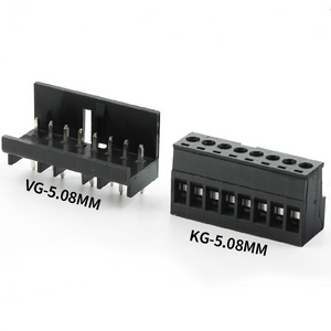 5.08mm PLC Terminal Suitable for Siemens S7-200 Terminal Block 2EDGKG Plug-in Black Terminal Block Connection 