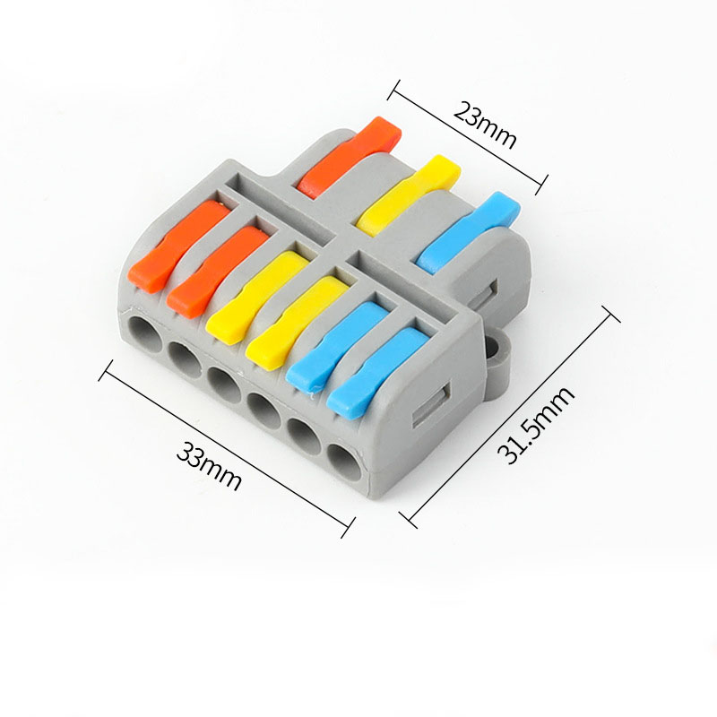 3-in-6-out 3-in-9-out DF-63 DF-93 Quick Connect Terminal with Screw Fixed Wire Connector