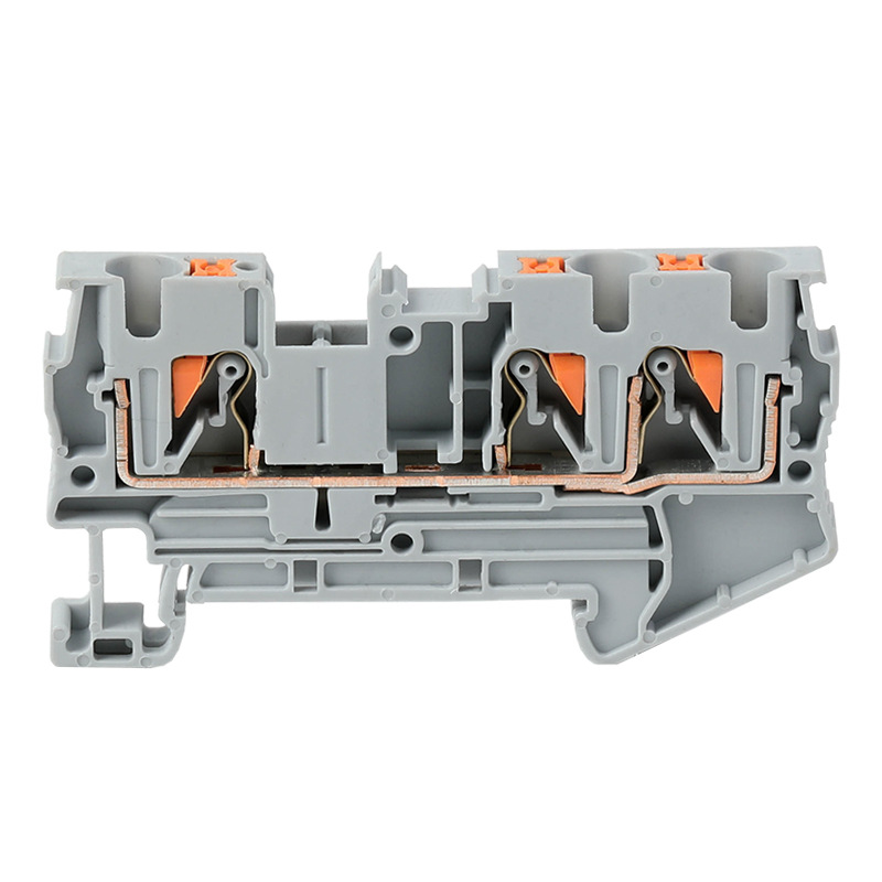 PT4-TWIN 1 in 2 out push button replace phoenix NS35 din rail terminal block CE certification