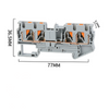 PT4 QUATTRO Two in Two Out Spring Plug-in Terminal Block Replace Phoenix Tool Free Push Button NS35 Din Rail Terminal Connector