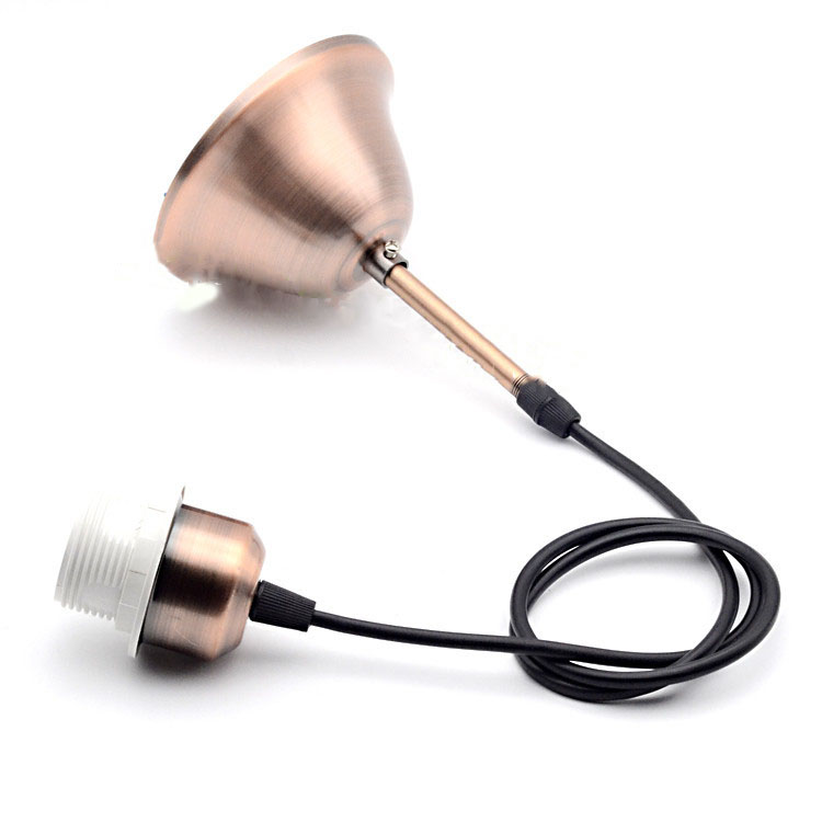 Hanging Wire Hanging Clock Dining Chandelier Lamp Holder Retro Restaurant Clothing Shop Decoration Lighting Lamp Accessories