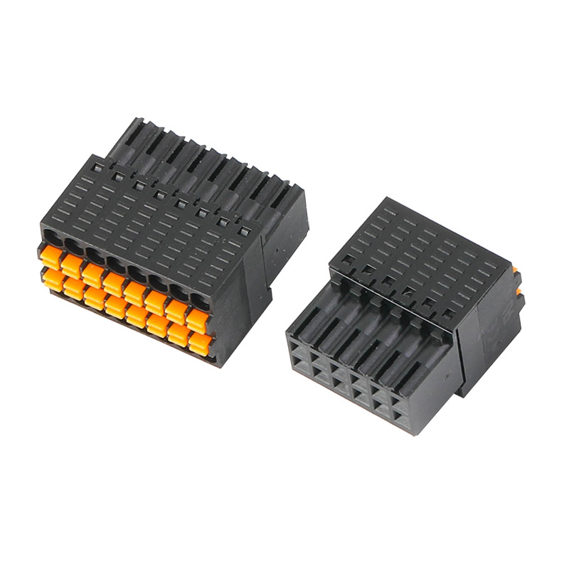 15EDGKNHB-2.54mm Double-layer Spring Plug-in Terminal Block Screwless Compact male Plugable Terminal Block