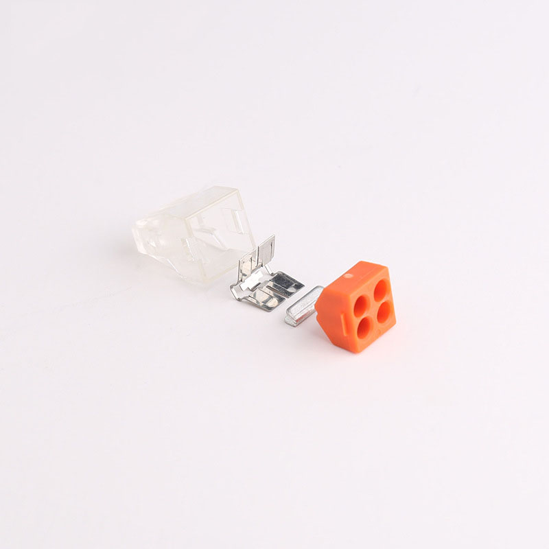 4poles solid wire push in fast connector building lighting junction box terminal block connector PCT-104