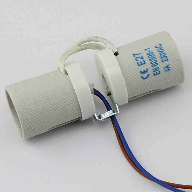 Lamp Fittings/E27 Ceramic Trigeminal Lamp Holder/high Temperature Lamp Holder M10