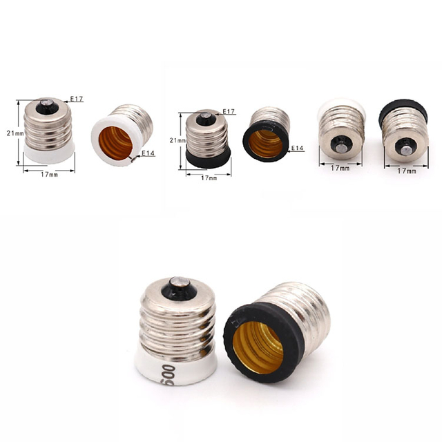 E17 to E14 Conversion Lamp Holder Light Base Converter LED Adapter Screw Lamp Socket E17-E14