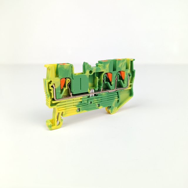 PT2.5-TWIN-PE Replace Phoenix 1 in Two Out Grounding NS35 Din Rail Terminal Block 