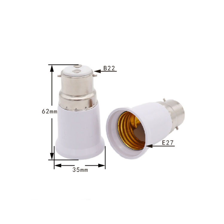 Factory Direct B22 to E27 B22-E27 Screw Lightholder Conversion Lamp Holder