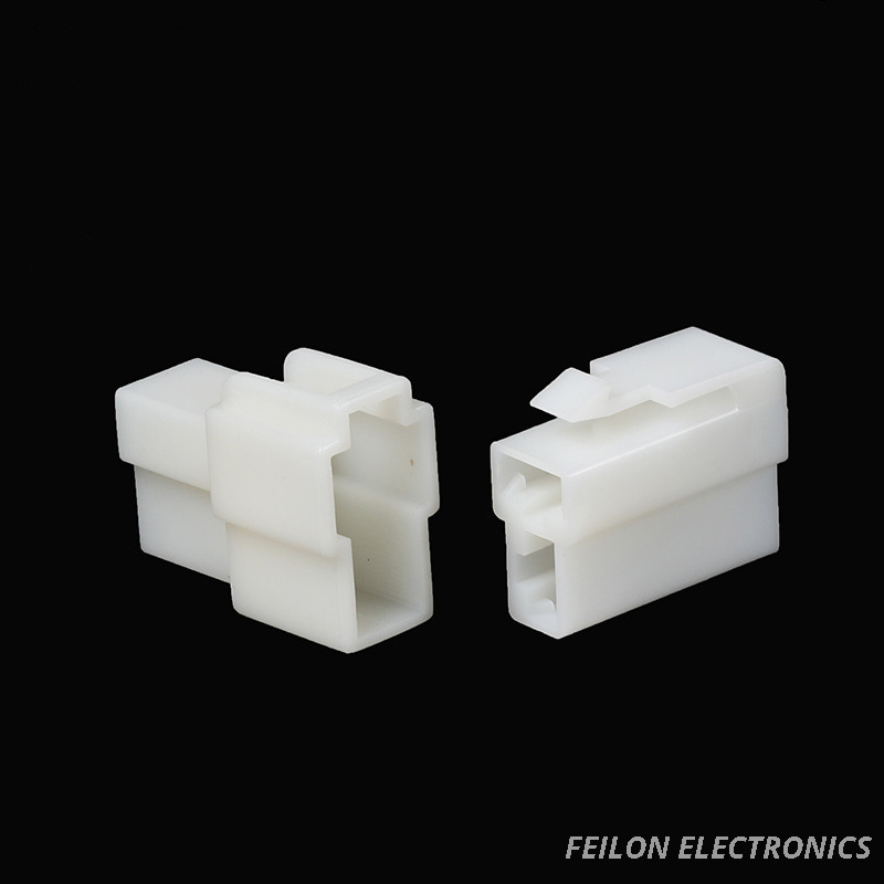 DJ7021-6.3-11/21 Automotive Battery Electric Vehicle 6.3 Plug 2-Pin Wiring Connector Housing with Terminal Clips