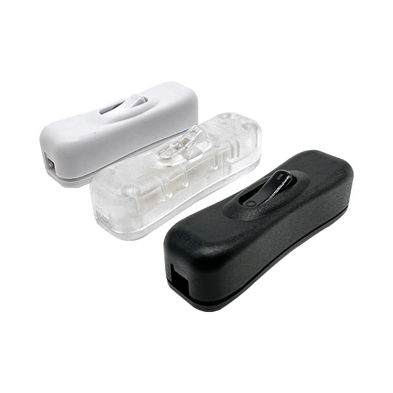 304 In-line Cord Switch | EU/US/ Certified | White/Black/Transparent | 2A 250V/120V | Single Pole On/Off