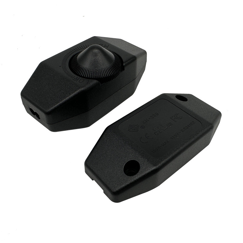 339 US-Spec Stepless Dimming Switch for LED/Incandescent Lamps | 110V 1A Flexible Cord Dimmer