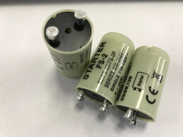 S2/FS-22/FS-2P FLUORESCENT STARTERS 4-22W Series 220-240V/Single 110-130v CE Ceritificated