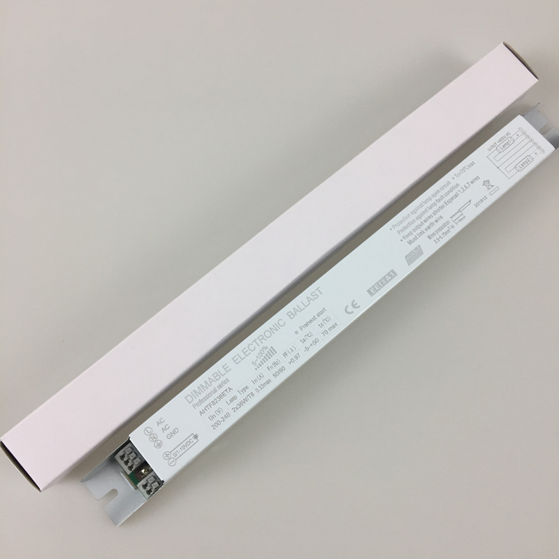 T8 Electronic Ballast 2*36w 0-10v T8 Dimmable Fluorescent Ballast