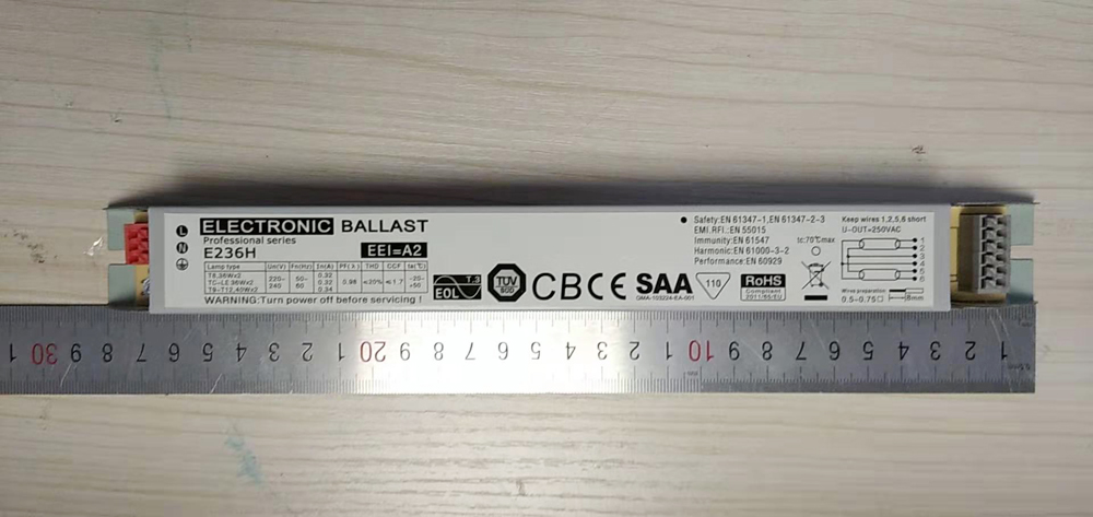 2x36w Electronic Ballast for Fluorescent Lamp T8 CE Certificate