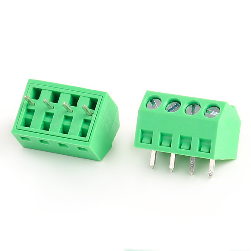 127S-3.5mm 3.81mm 45 Degree Wiring Screw PCB Terminal Block Copper Environmentally Friendly Solder Plate 127S Connector