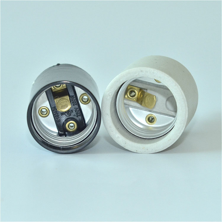 E27 Screw Base Twisted Two-way with Switch Ceramic Bakelite Table Lamp Lighting Accessories