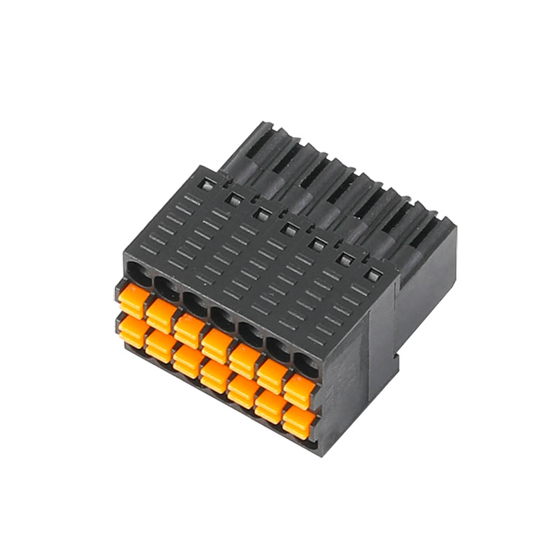 15EDGKNHB-2.54mm Double-layer Spring Plug-in Terminal Block Screwless Compact male Plugable Terminal Block