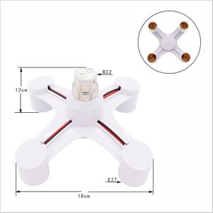 Wholesale B22 to Three-head Conversion Lamp Holder B22 to 2E27 3E27 4E27 5E27 7E27 Lamp Holder light base socket