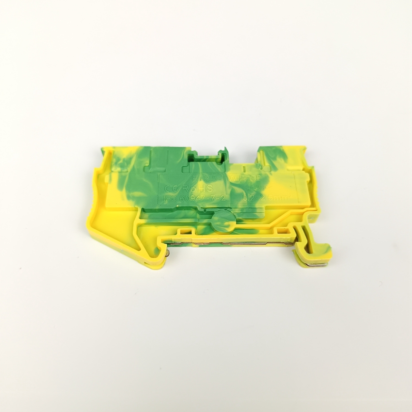 PT2.5-TWIN-PE Replace Phoenix 1 in Two Out Grounding NS35 Din Rail Terminal Block 