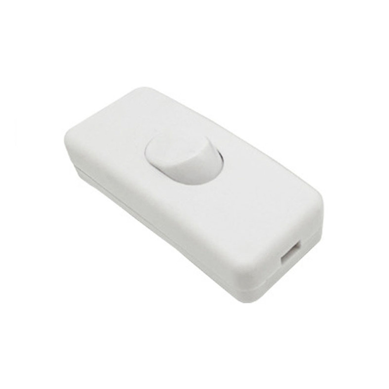 303 Black/white In-line Rocker Corded Boat Switch for Table Lamps 250V 2A