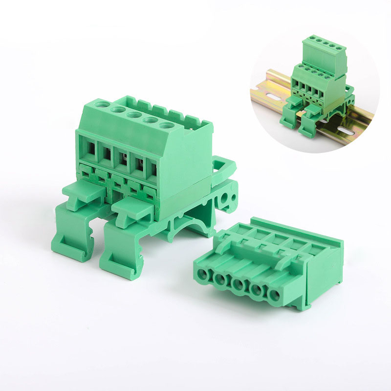 NS35 NS15 Din Rail Mounted Plug in Terminal Block 5.08mm Pitch Male And Female Electrical Control Cabinet Terminals 2EDGUVK 2EDGKA 2EDGKB