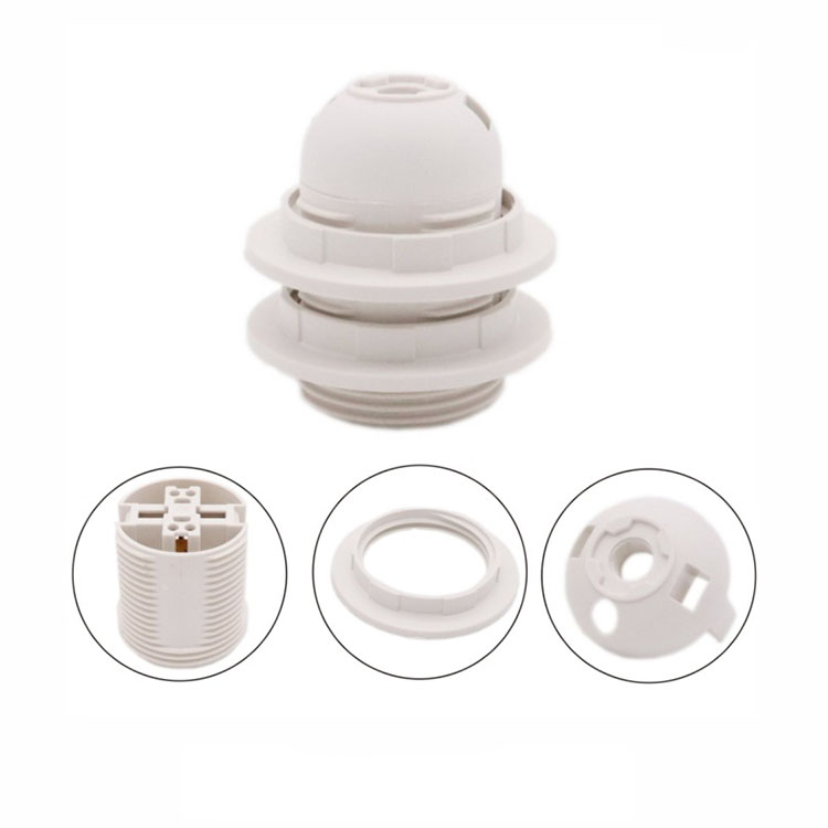 E27 Display Lamp Holder Double Ring Lamp Holder E27 Screw Socket Full Tooth Lamp Holder