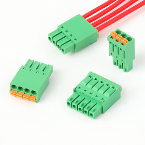 Replace Phoenix FMC1.5 3.5mm Pitch Push Button Male Green Terminal Block Spring Wiring Compact Mini Size Wire Connector 15EDGKN-3.5 15EDGKN-3.81