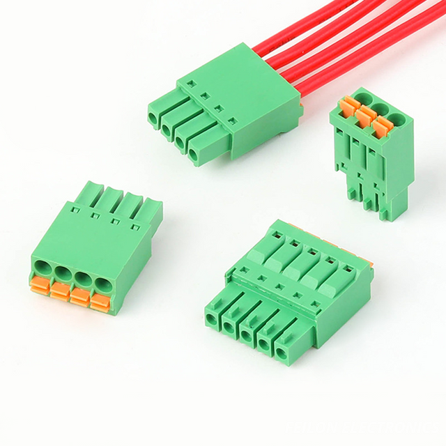 Replace Phoenix FMC1.5 3.5mm Pitch Push Button Male Green Terminal Block Spring Wiring Compact Mini Size Wire Connector 15EDGKN-3.5 15EDGKN-3.81