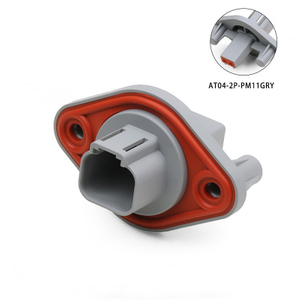 AT04-2P-PM11GRY Domestic 2-hole Waterproof Wiring Harness Connector Flange-mounted Gray Plug AT06-2S