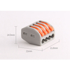 PCT-214 Replacement 4-Pole Quick Wire Terminal Connector | 4-Square Soft & Hard Wire Splice Connector Main Using for Junction Box Lighting Connect
