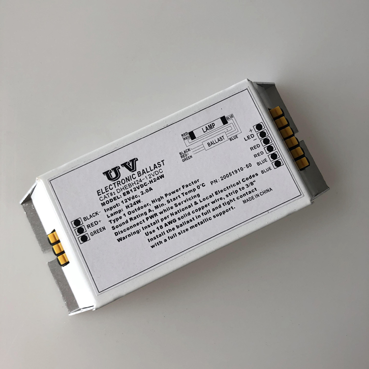 H24W Uv Germicidal Lamp 24w Electronic Ballast High Quality with Aluminum 12VDC Germicidal Uv Ballast
