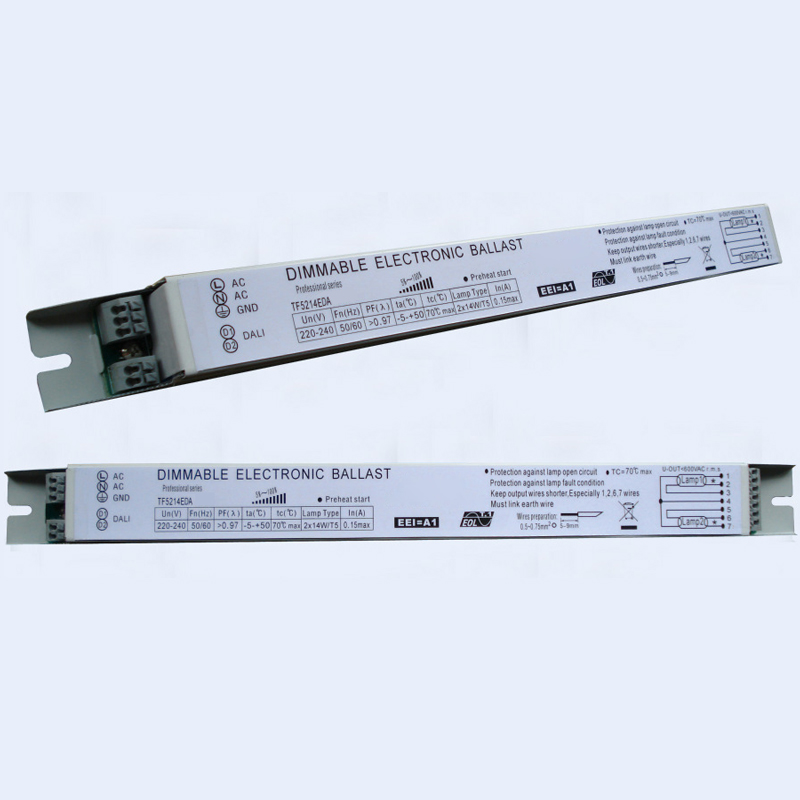 Dimmable Dali Electronic Ballast for Fluorecent Lamps T5 2x14/21/28W