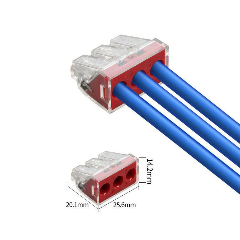 Solid Wire Joint Connector 2P 3P 4P 6P 8P 2.5mm2 4mm2 6mm2 1 in 1 Out 1 in 7 Out Junction Box Power Cable Wire Connector Quick Wire Terminal Block