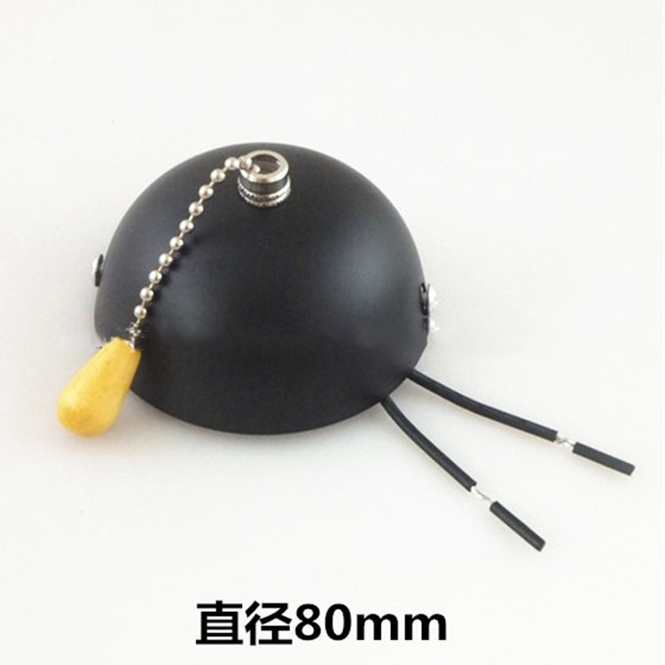 Pull Rope Switch Box Semi-circular Ceiling Seat with Pull Wire Fan Lamp Lighting Accessories