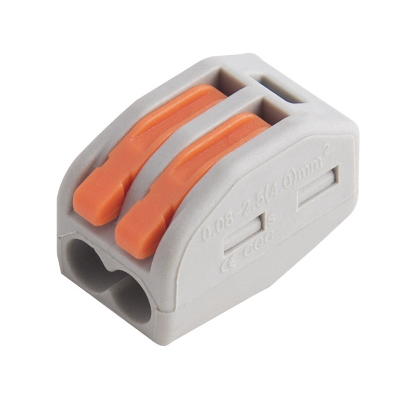 Replace Wago 222-412 Lever Nut Reusable Spring Wiring 2 Way Terminal Connector Widely Using for Junction Box Ceiling Lighting Table Lamp Wire Connect