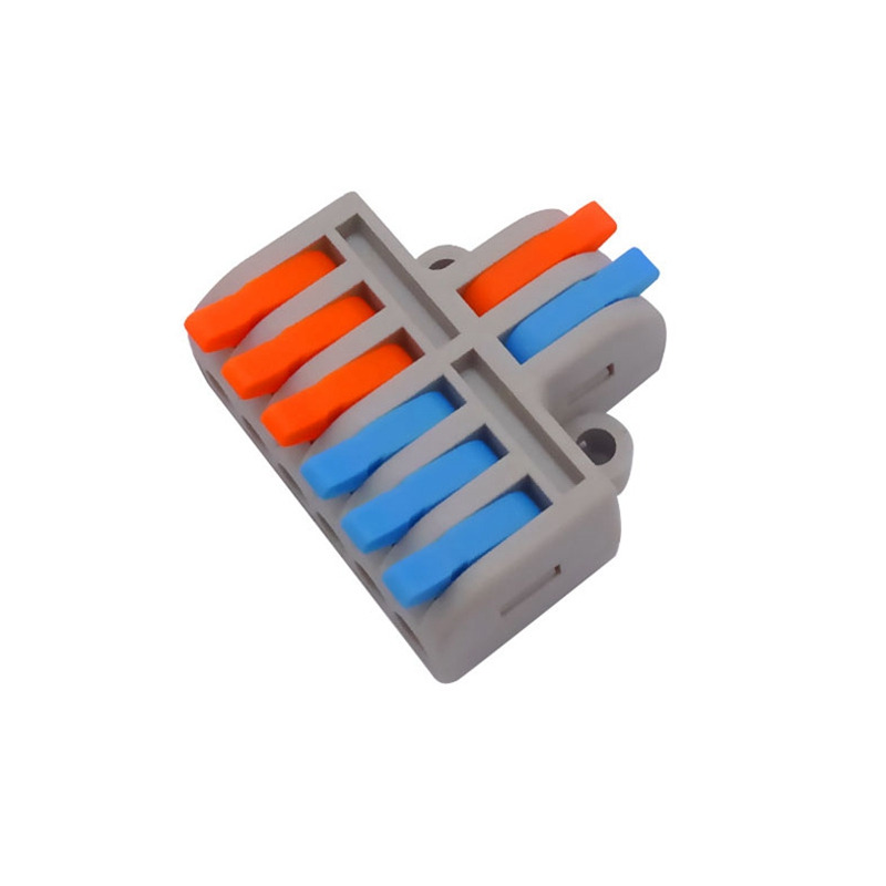 Quick Wiring Terminal DF-62, Neutral And Live Wire Splitter, 2 in 6 Out Suitable for Both Hard And Soft Wires Terminal Connector DF-42